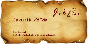 Jakubik Éda névjegykártya